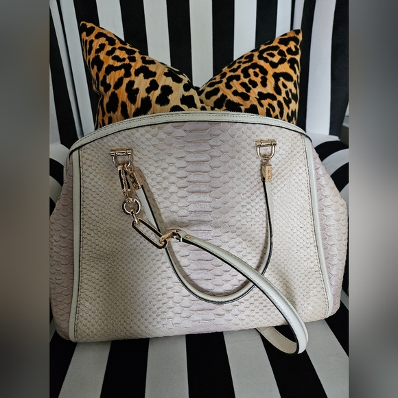 Coach Madison Embossed Python Leather Satchel - Picture 2 of 11